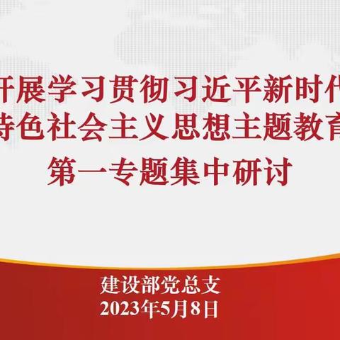 建设部党总支党员领导人员完成主题教育第一专题集中研讨