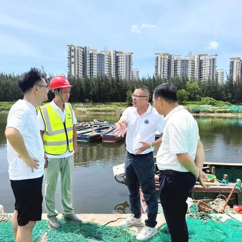 实地调研 督导推进:县环投集团班子领导对重点项目建设及入海排污口整治工作提出要求