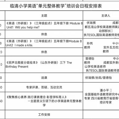 单元整体放异彩，学习促成长——潘庄镇联校梭庄小学英语教师参加小学英语“单元整体教学”培训会