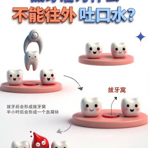 口腔拔牙科普:为什么拔牙后不能往外吐口水