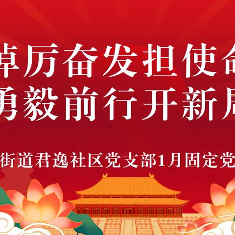 踔厉奋发担使命 勇毅前行开新局|君逸社区党支部1月固定党日活动