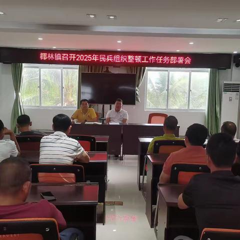 椰林镇召开2025年度民兵组织整顿工作任务署会议