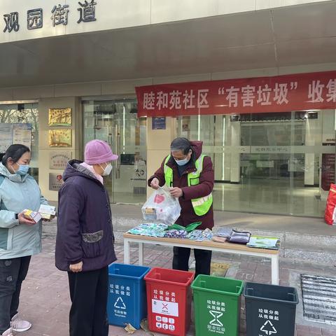 【大观园街道社区社会组织联合会】大观园街道睦和苑社区开展有害垃圾收集宣传周主题活动