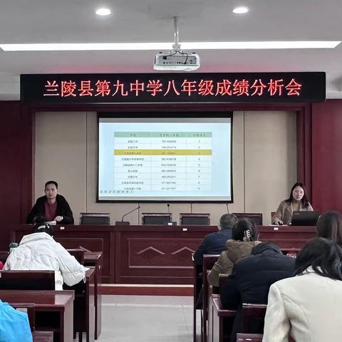 深入分析找差距 凝心聚力促提升-兰陵县第九中学八年级成绩分析会