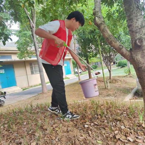 【新时代文明实践站】徐湾社区开展周末“清洁家园，共建美好社区”志愿服务活动