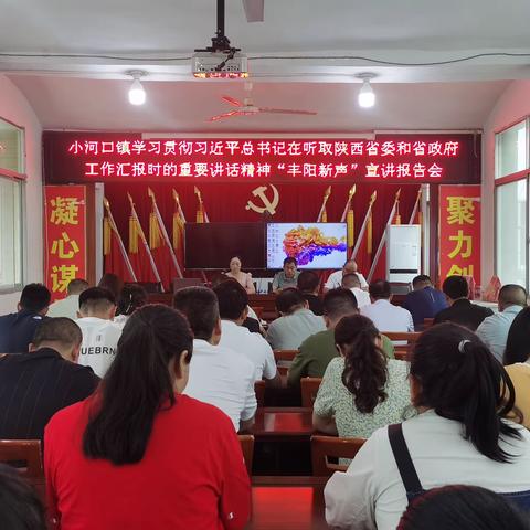 学习贯彻习近平总书记在听取陕西省委和省政府工作汇报时的重要讲话精神“丰阳新声”宣讲团走进小河口镇宣讲