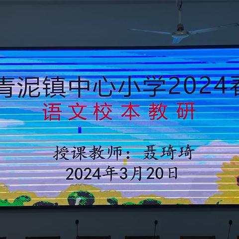 潜心教学沐春风，共享研途皆芬芳 ——青泥小学2024春语文校本教研活动