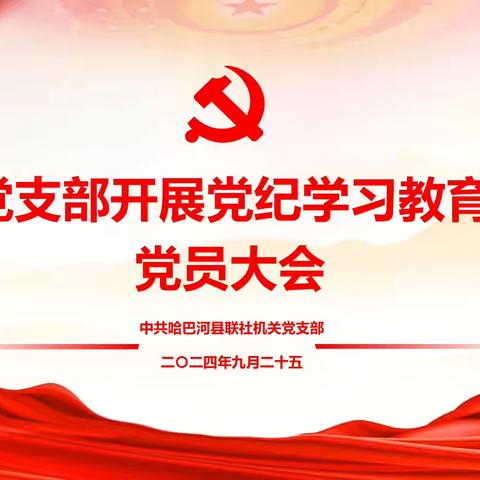 哈巴河县联社机关党支部开展“党纪学习教育总结”党员大会