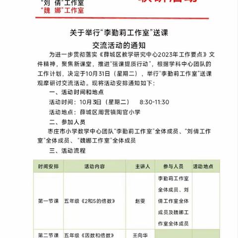 聚焦评价任务 深耕研而有向---“李勤莉工作室”送课活动暨枣庄市小学数学中心团队工作室联研活动