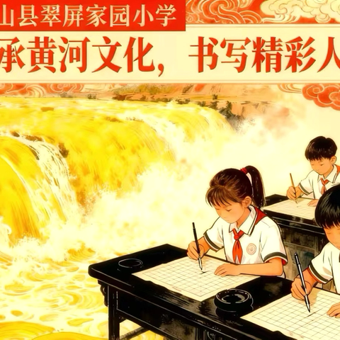 传承黄河文化，书写精彩人生 ——翠屏家园小学第四届硬笔书法比赛