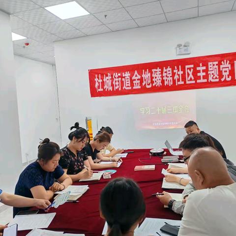 学思践悟二十大，凝心聚力促发展——金地臻锦社区开展八月主题党日活动