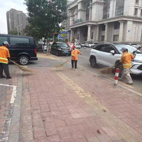 环卫精细化作业，津桥作业中心在行动