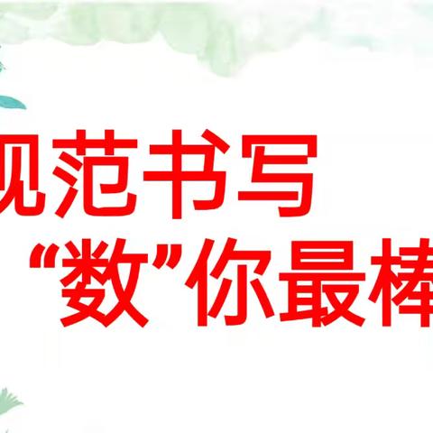 规范书写  “数”你最棒——西湖小学“三项活动”之数学书写素养展示