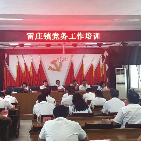 雷庄镇召开“学党务，强基础”党务工作培训会