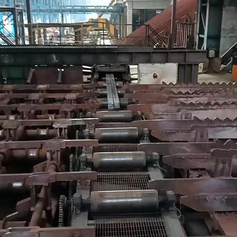 1号机热送辊道卡坯事故演练