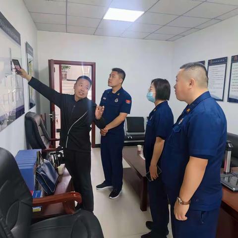 清涧消防大队来驼峰路街道办消防所观摩学习