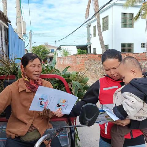 三家镇水东村网格员开展交通安全宣传工作