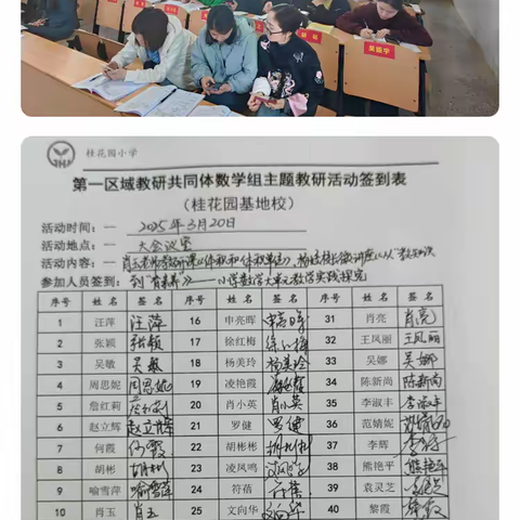 不负春风向暖意，“研”途一路有花开——第一区域共同体数学组主题教研活动