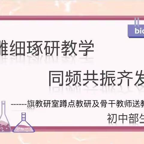 精雕细琢研教学，同频共振齐发展———旗教研室蹲点教研及骨干教师送教之生地篇