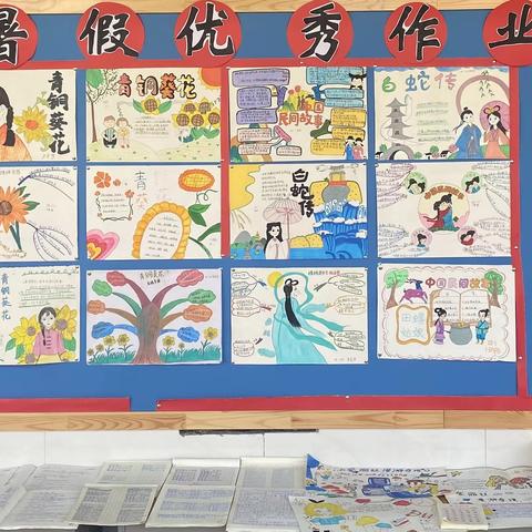 秋风为序迎新开   “暑”你最棒展风采——第十一小学四年级组暑假作业展评活动