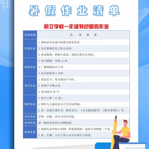 缤纷夏日，“暑”你最美 ﻿——大洼区新立学校2025年特色暑假作业