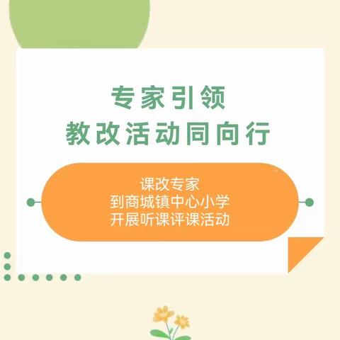 专家引领，教改活动同向行【商城镇中心小学】