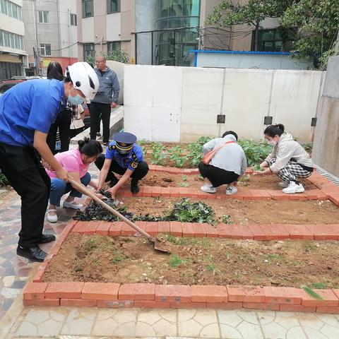 四里村街道玉函路社区整治“私家菜园”，让不文明“无处藏身”