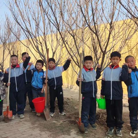 "植"此青绿，拥抱春天——东昌府区梁水镇付楼小学植树节主题活动