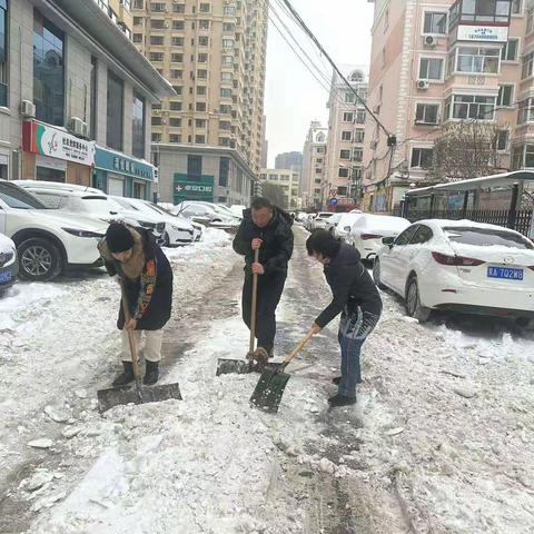 民生路街道哈量三社区 清冰雪我先行，为群众办实事