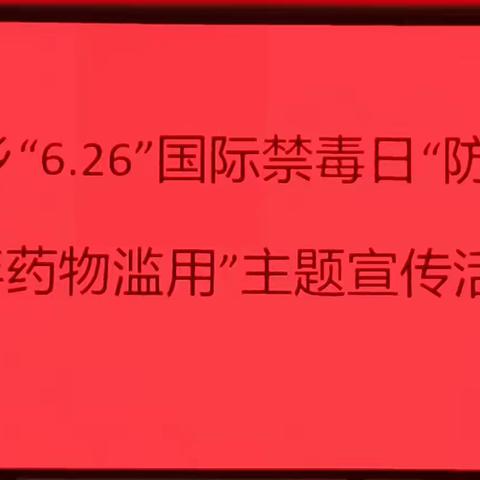 国际禁毒日 健康人生、绿色无毒