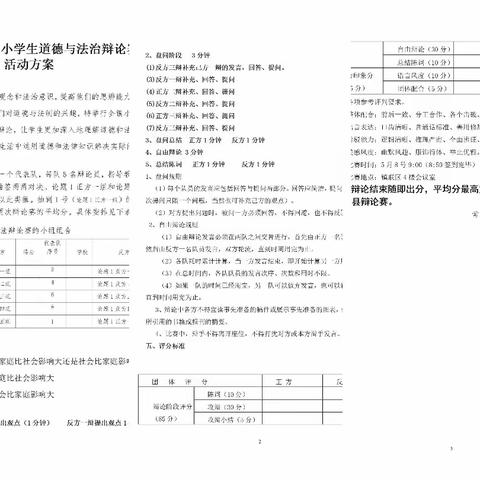 思则慧  辩则强——常家镇教育联区小学道德与法治辩论赛