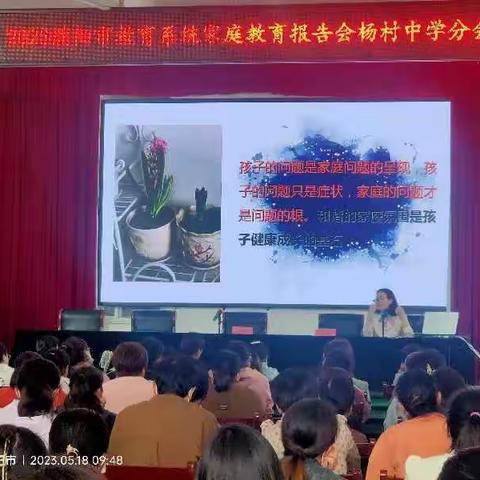 家校合作，助力成长——杨村乡家庭教育报告会