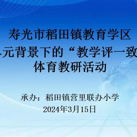 潜心育人促成长，齐心协力共教研——稻田镇教育学区开展大单元背景下的“教学评一致性”体育研讨活动纪实