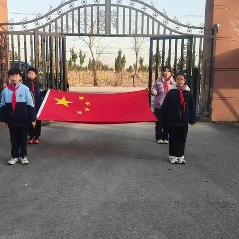贯庄联办小学升旗仪式