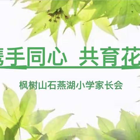 携手同心 共育花开——枫树山石燕湖小学全体家长会