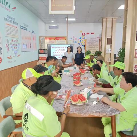 夏日送关爱 情系户外岗——七里山街道七东社区开展夏日关爱户外劳动者主题活动