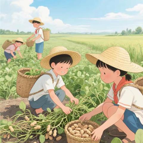 秋拾花生，味润童心——﻿王家盘子小学﻿劳动实践活动记