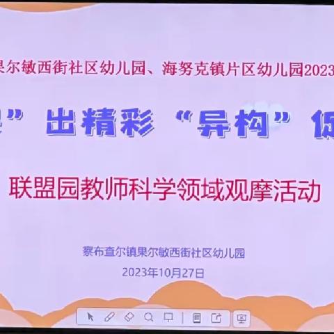 “同课”出精彩 “异构”促成长 联盟园教师科学领域观摩活动