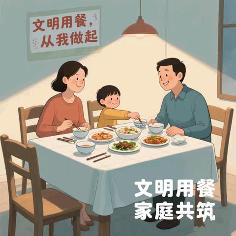 镇安小学家庭文明用餐倡议书