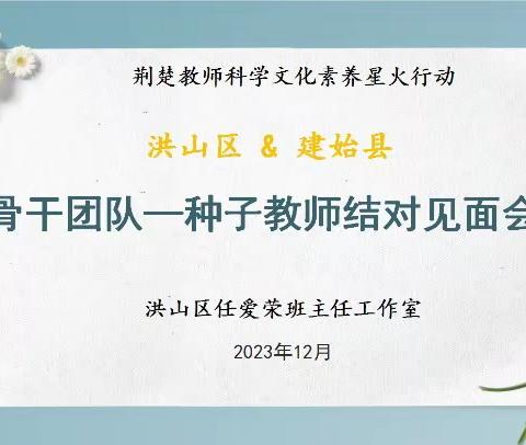 追光而遇  携手同行 ——洪山区任爱荣工作室星火行动“骨干团队-种子教师”结对见面会