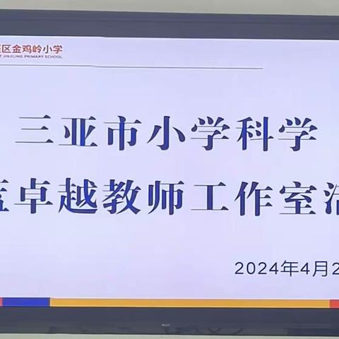 三亚市小学科学林蓝卓越教师工作室活动（一）
