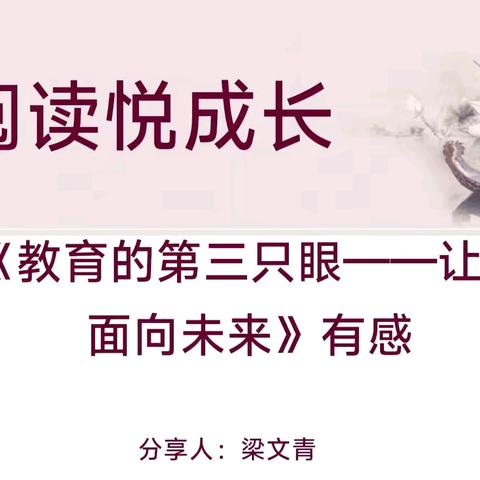 阅读悦成长——读《教育的第三只眼——让教育面向未来》有感