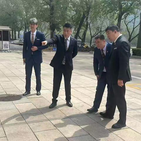 民族饭店大风橙色预警安全检查