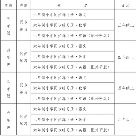 临清市金郝庄镇阳光小学关于2024年秋季教辅材料征订的公示