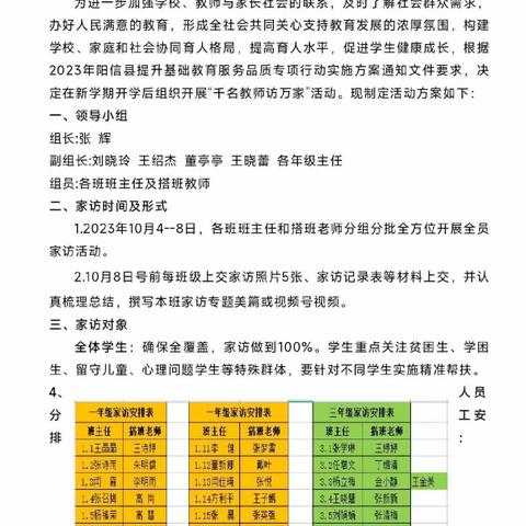 暖心家访，平安双节——阳信县第一实验学校二年级二班家访活动