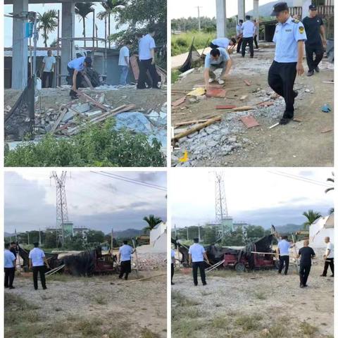 隆广镇开展丹录片区道路沿线乱搭乱建及环境卫生专项整治