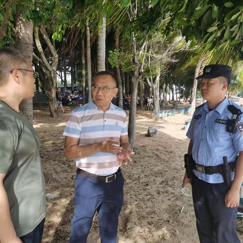 陵水县委政法委开展防溺水督查工作