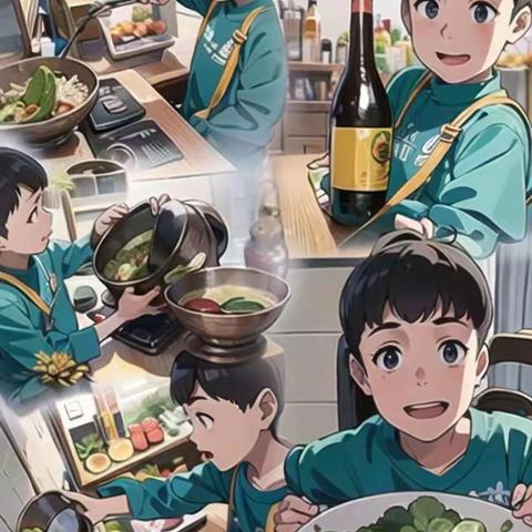 博奥学校六年级三班——美食每刻与爱共享生活即教育五一烹饪实践课