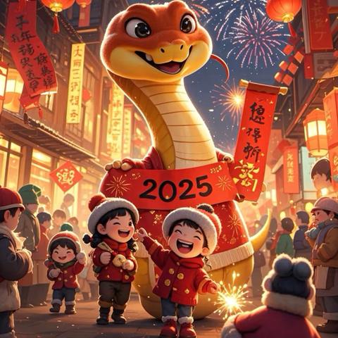 祥龙贺岁辞旧去  萌蛇迎春启新程  ———奎屯市第三小学三年级（3）班