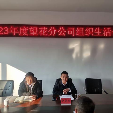 望花分公司党总支召开2023年度组织生活会